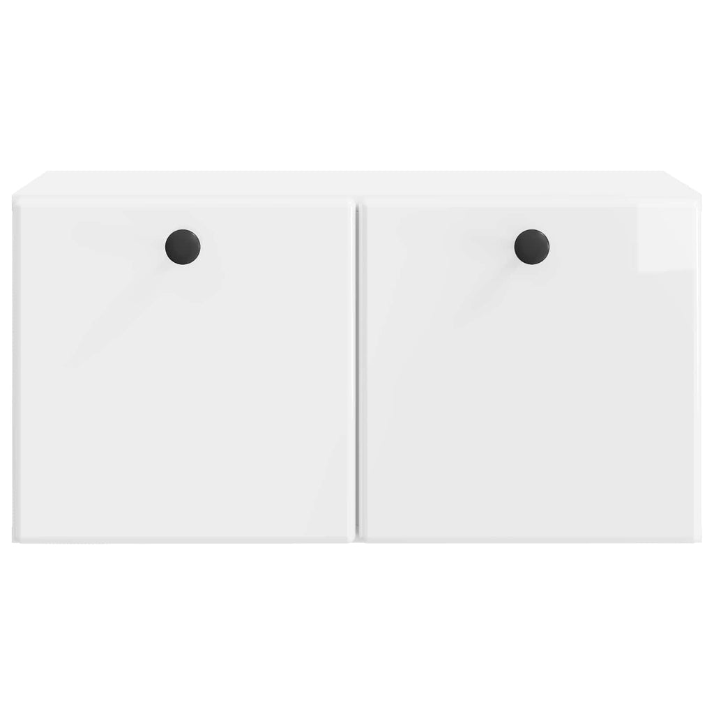 Mueble de TV de pared 59,5 x 31 x 30 cm Blanco Brillante