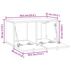 Mueble de TV de pared 59,5 x 31 x 30 cm Blanco Brillante