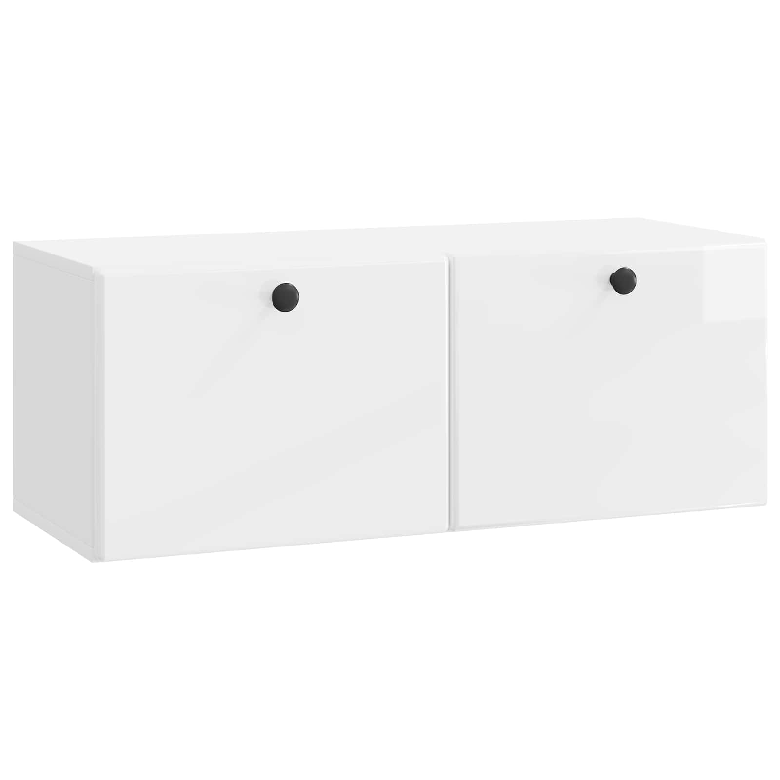 Mueble de TV de pared 59,5 x 31 x 30 cm Blanco Brillante