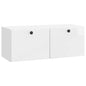 Mueble de TV de pared 59,5 x 31 x 30 cm Blanco Brillante