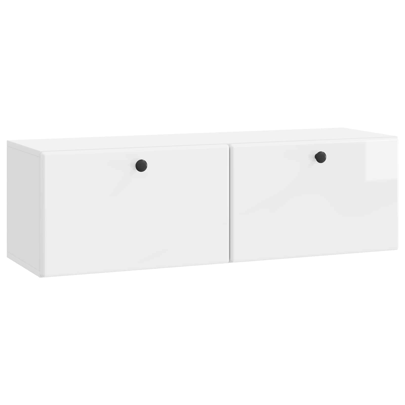Mueble de TV de pared 59,5 x 31 x 30 cm Blanco Brillante