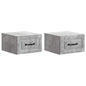 Mesita de Noche de Pared 2 pcs Brillante 34,5 x 33 x 20 cm
