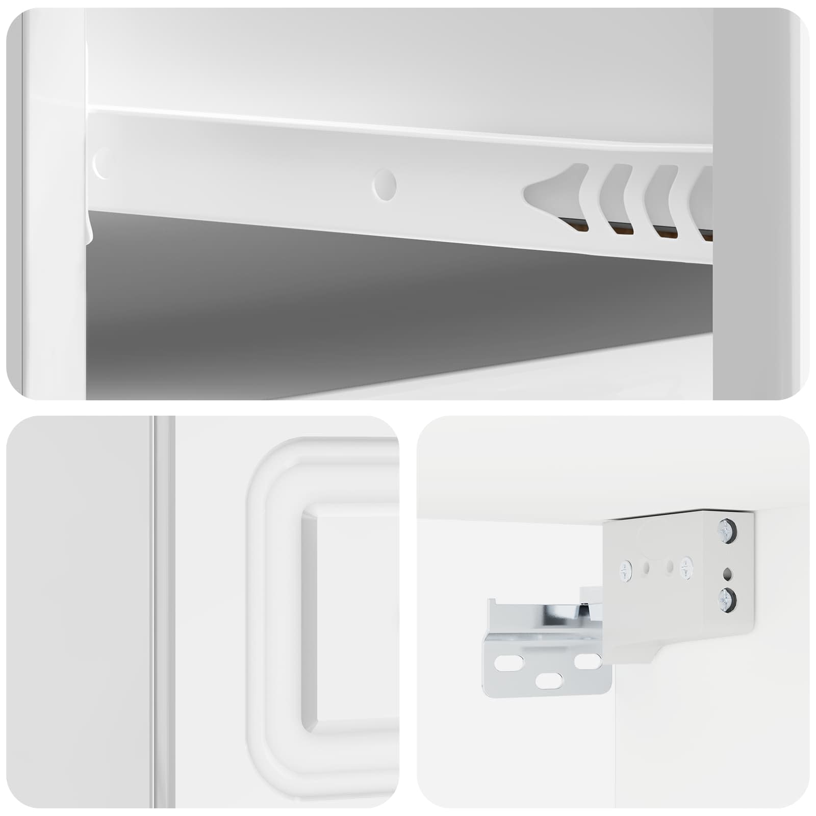 Mesita de Noche de Pared 2 pcs Brillante 34,5 x 33 x 20 cm