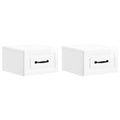 Mesita de Noche de Pared 2 pcs Brillante 34,5 x 33 x 20 cm