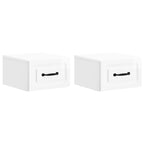 Mesita de Noche de Pared 2 pcs Brillante 34,5 x 33 x 20 cm