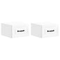 Mesita de Noche de Pared 2 pcs Brillante 34,5 x 33 x 20 cm