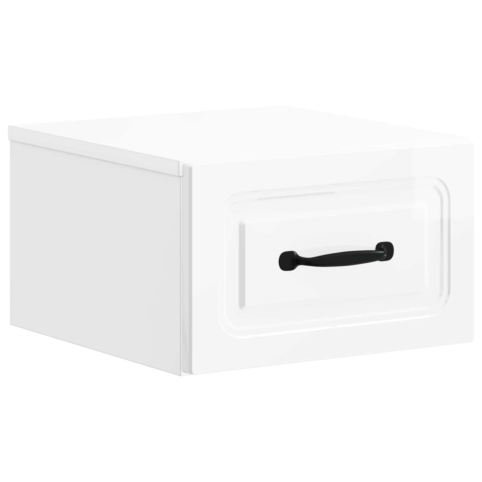Mesita de Noche de Pared 2 pcs Brillante 34,5 x 33 x 20 cm