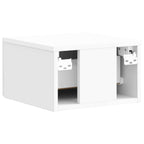 Mesita de Noche de Pared 2 pcs Brillante 34,5 x 33 x 20 cm