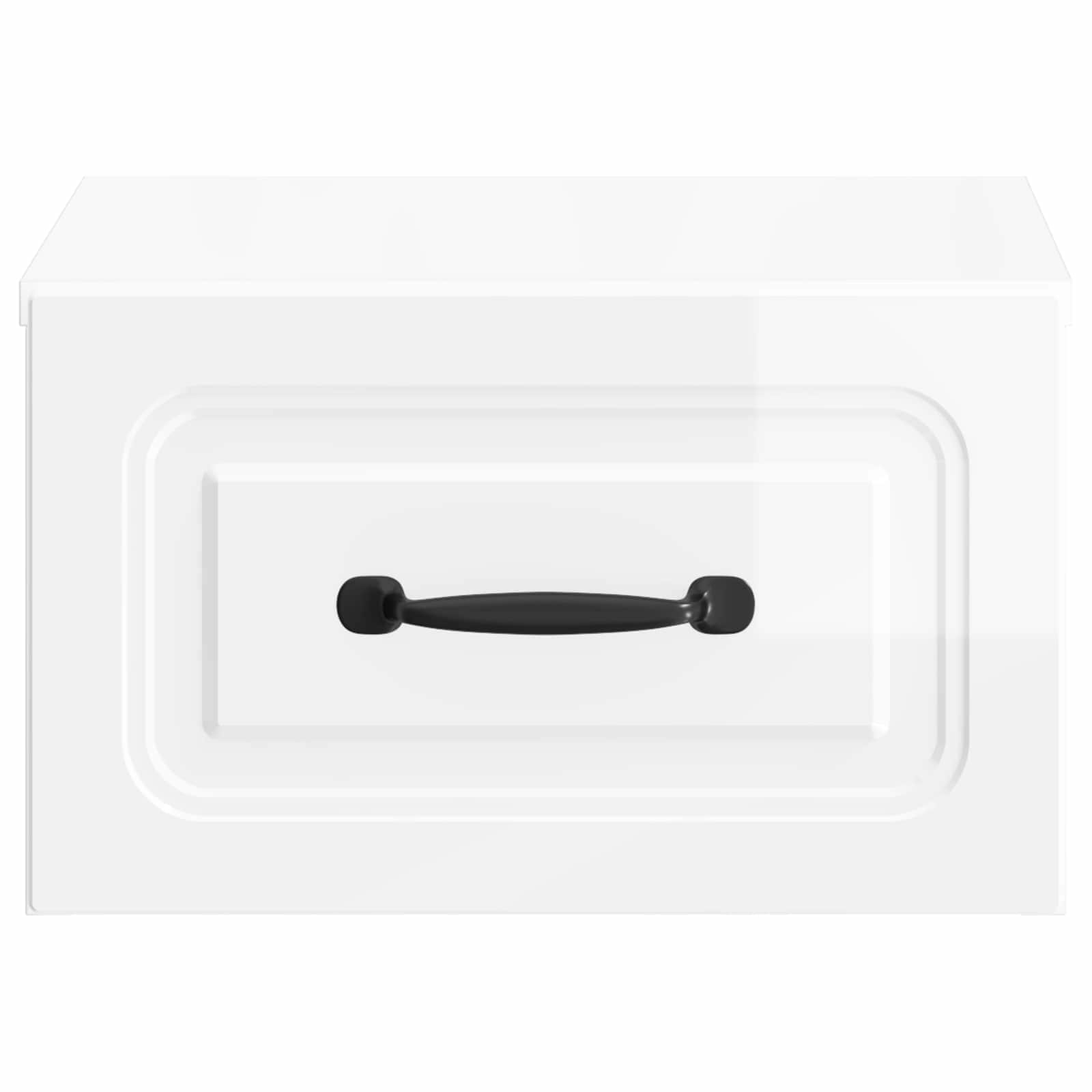 Mesita de Noche de Pared 2 pcs Brillante 34,5 x 33 x 20 cm