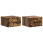 Mesita de Noche de Pared 2 pcs Brillante 34,5 x 33 x 20 cm