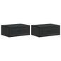 Mesita de Noche de Pared 2 pcs Brillante 49 x 34,5 x 20 cm