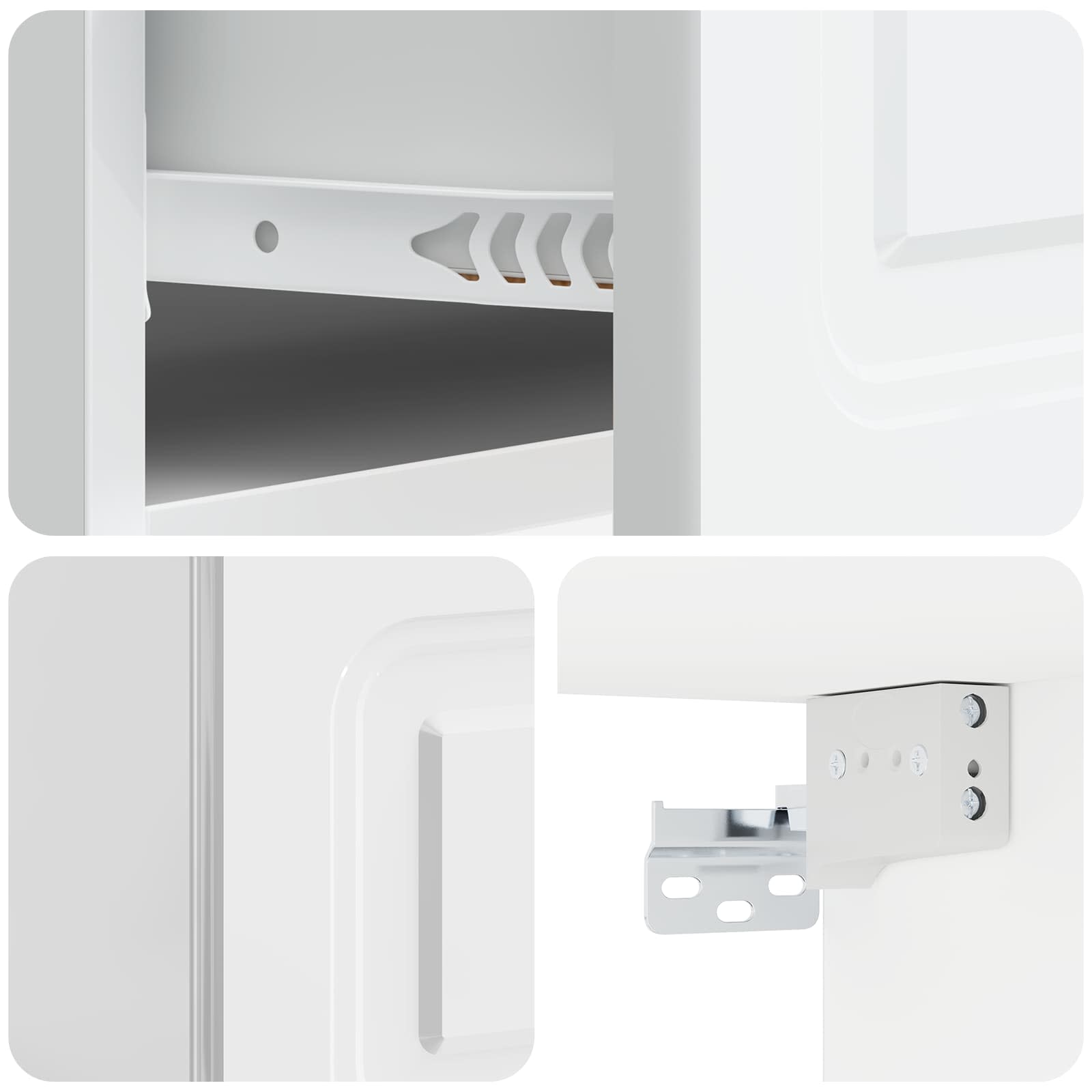 Mesita de Noche de Pared 2 pcs Brillante 49 x 34,5 x 20 cm