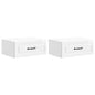 Mesita de Noche de Pared 2 pcs Brillante 49 x 34,5 x 20 cm