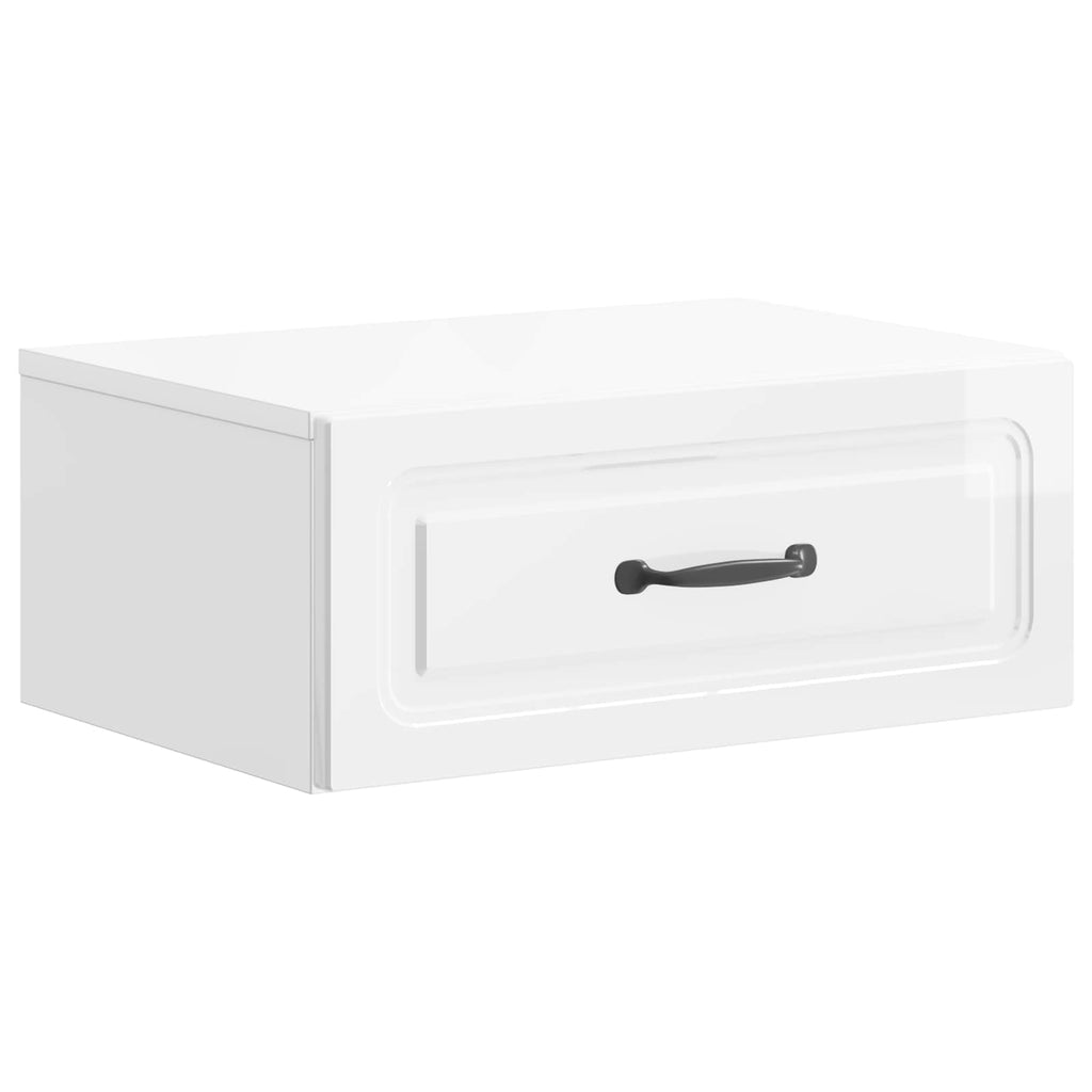 Mesita de Noche de Pared 2 pcs Brillante 49 x 34,5 x 20 cm