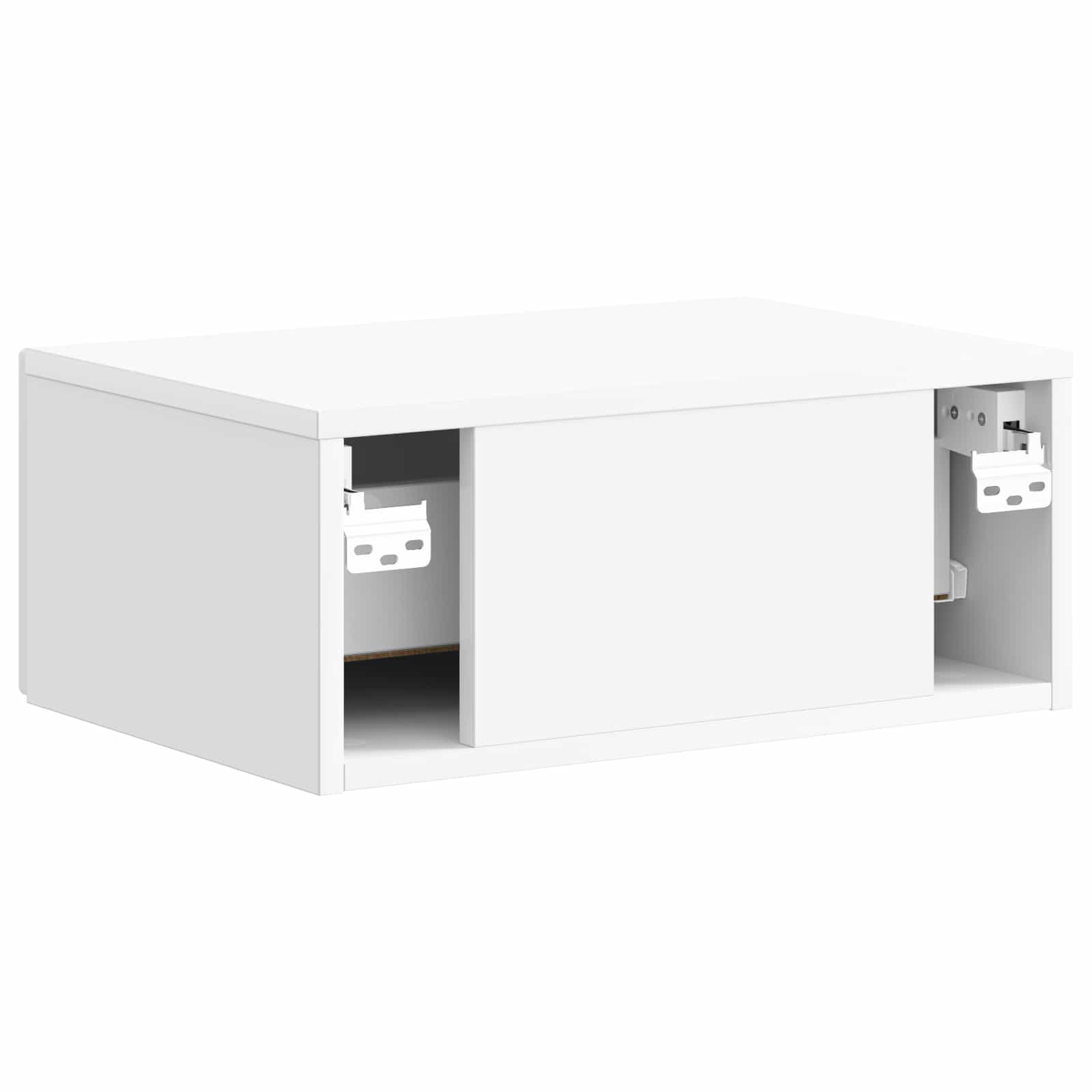 Mesita de Noche de Pared 2 pcs Brillante 49 x 34,5 x 20 cm