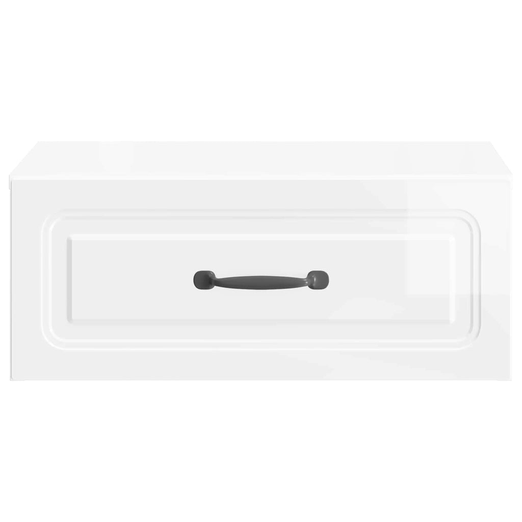 Mesita de Noche de Pared 2 pcs Brillante 49 x 34,5 x 20 cm
