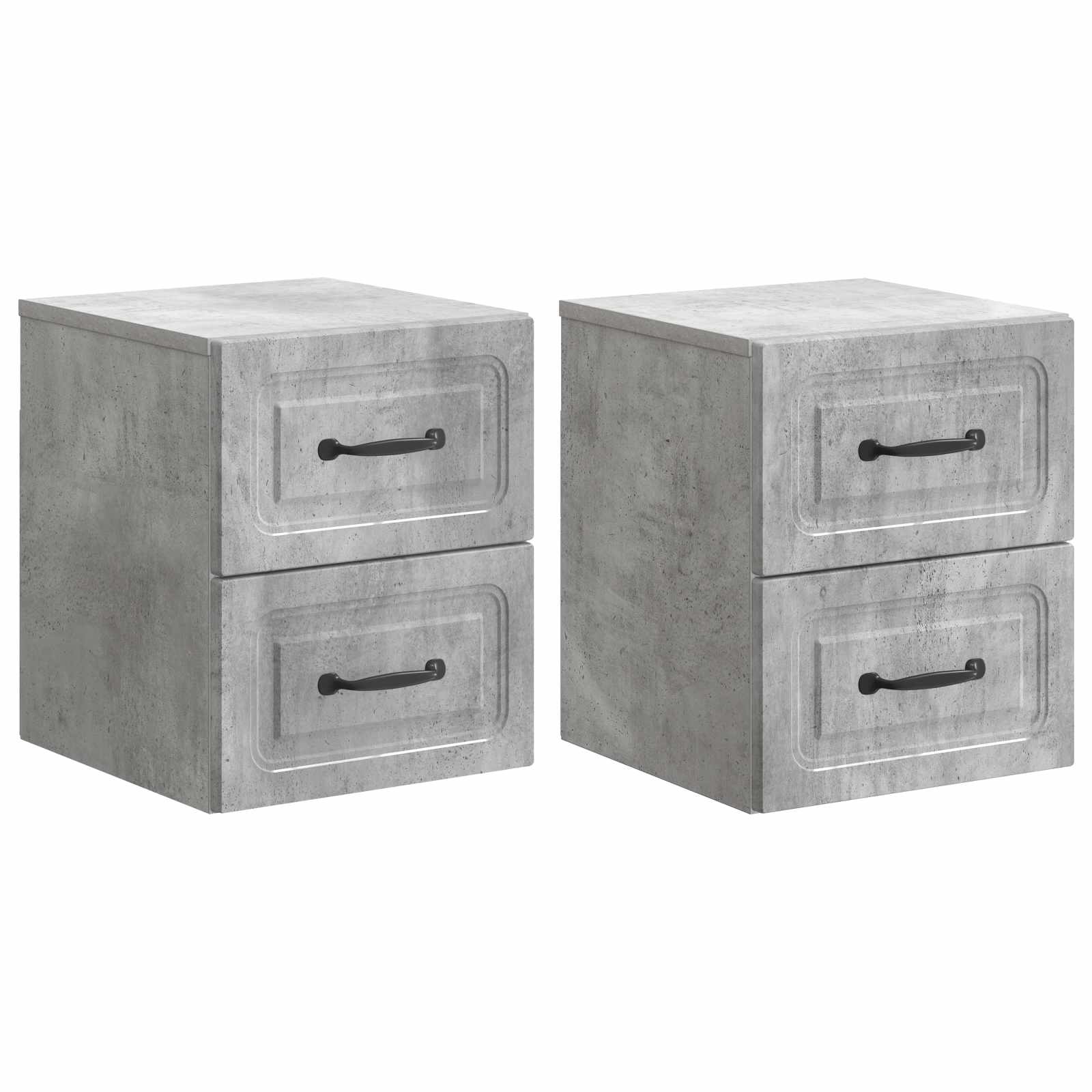 Mesita de Noche de Pared 2 pcs Brillante 34,5 x 33 x 40 cm
