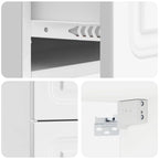 Mesita de Noche de Pared 2 pcs Brillante 34,5 x 33 x 40 cm