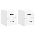 Mesita de Noche de Pared 2 pcs Brillante 34,5 x 33 x 40 cm