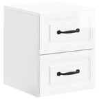 Mesita de Noche de Pared 2 pcs Brillante 34,5 x 33 x 40 cm