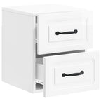 Mesita de Noche de Pared 2 pcs Brillante 34,5 x 33 x 40 cm