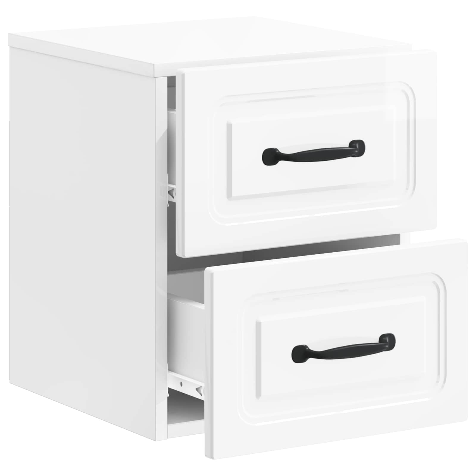Mesita de Noche de Pared 2 pcs Brillante 34,5 x 33 x 40 cm