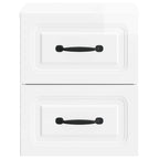 Mesita de Noche de Pared 2 pcs Brillante 34,5 x 33 x 40 cm