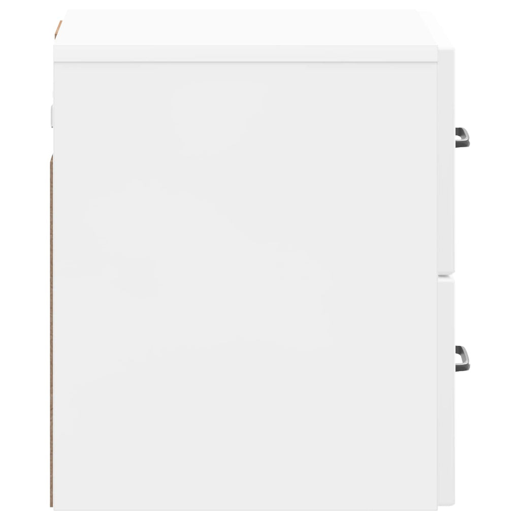 Mesita de Noche de Pared 2 pcs Brillante 34,5 x 33 x 40 cm