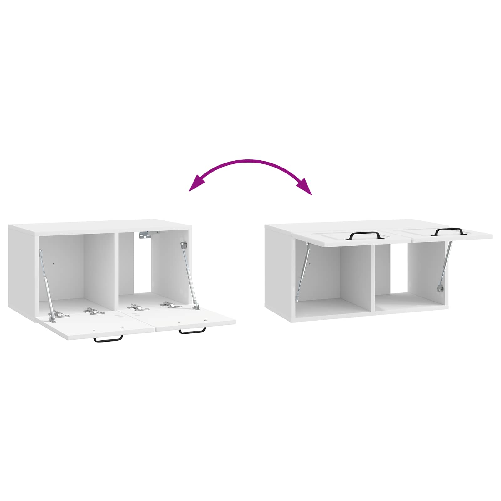 Mueble para TV de pared Brillante 59,5 x 31 x 30 cm