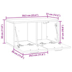 Mueble para TV de pared Brillante 59,5 x 31 x 30 cm