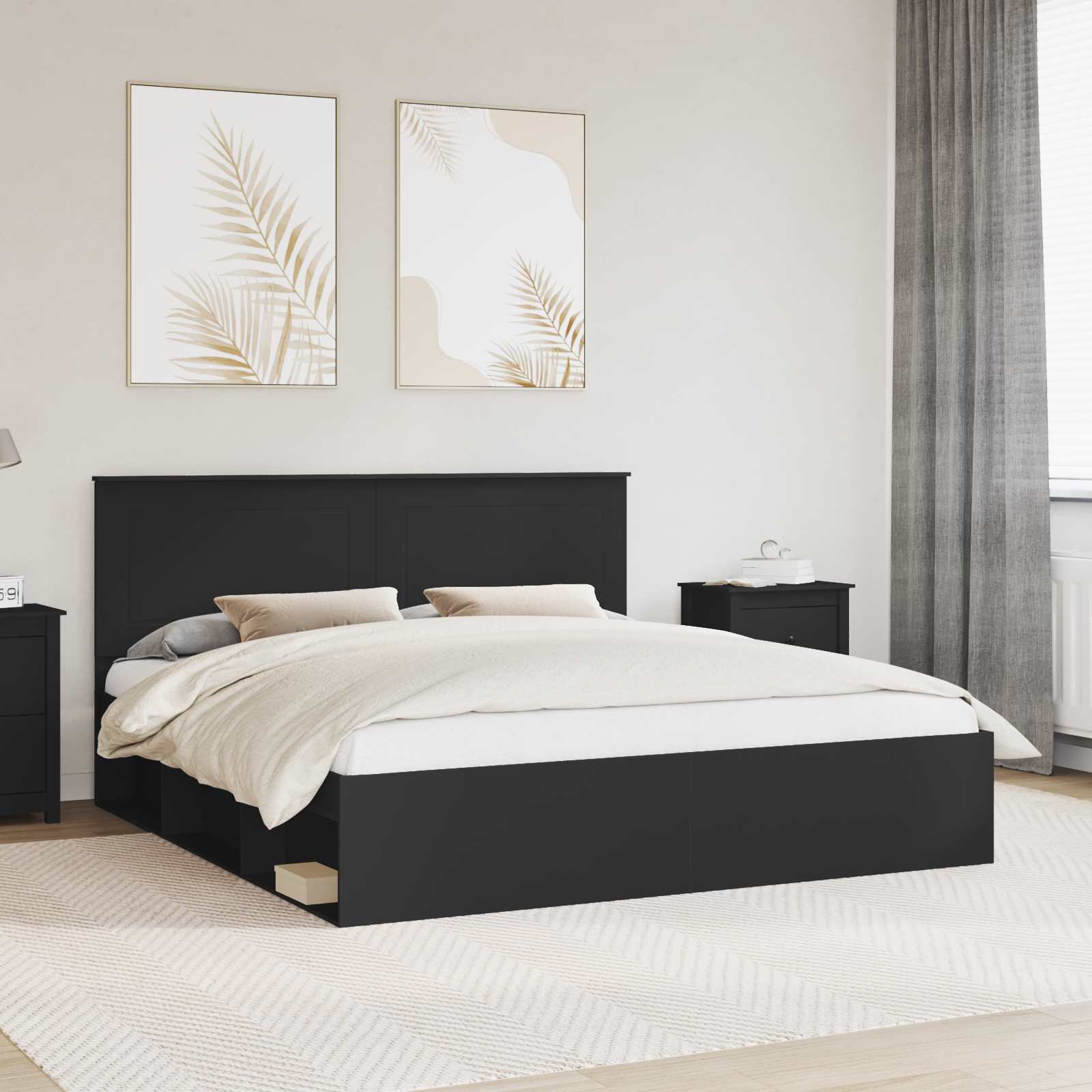 Estrutura de cama 100 x 200 cm Madeira de pinho maciço