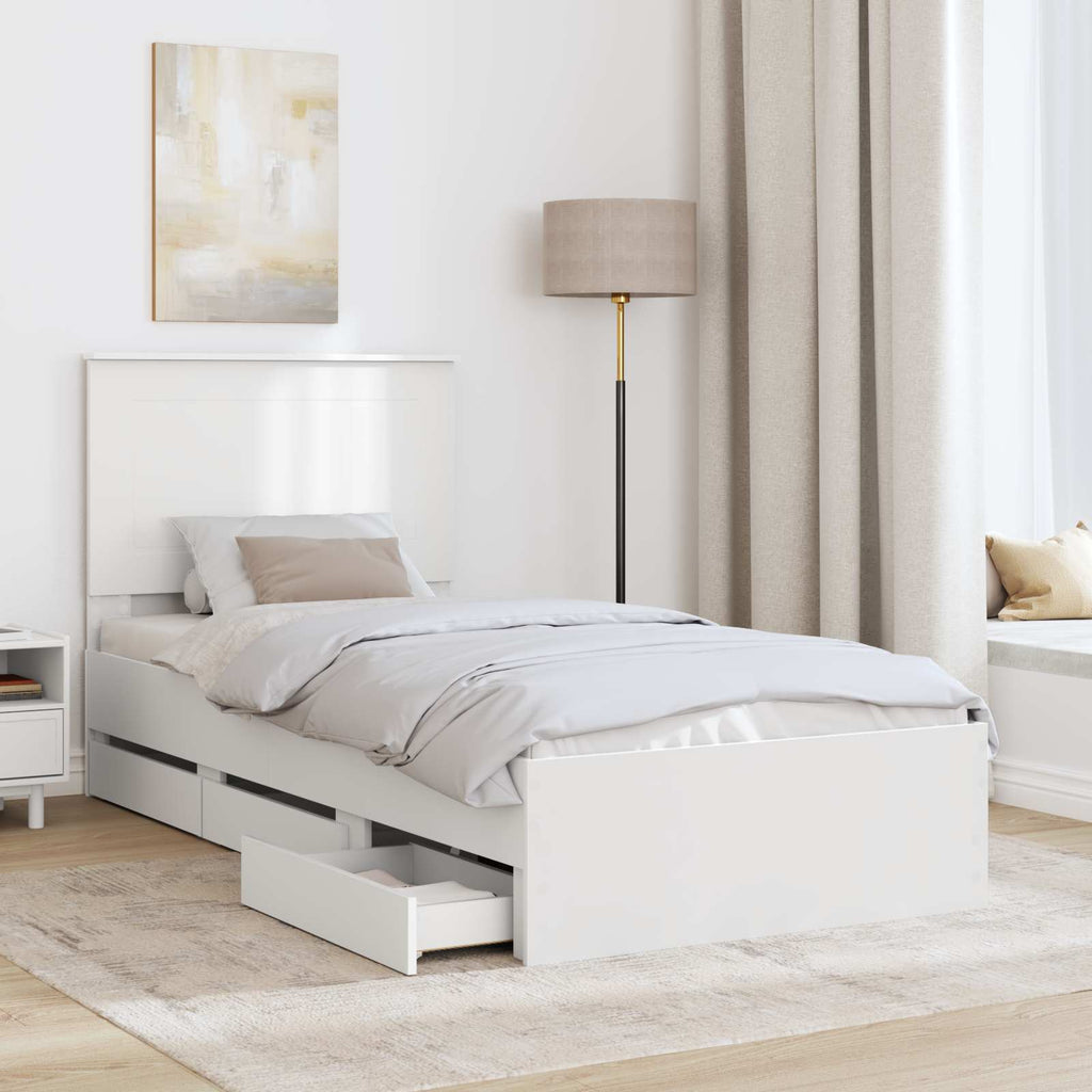 Estructura de cama con cajón 100 x 200 cm Madera Ingenieril