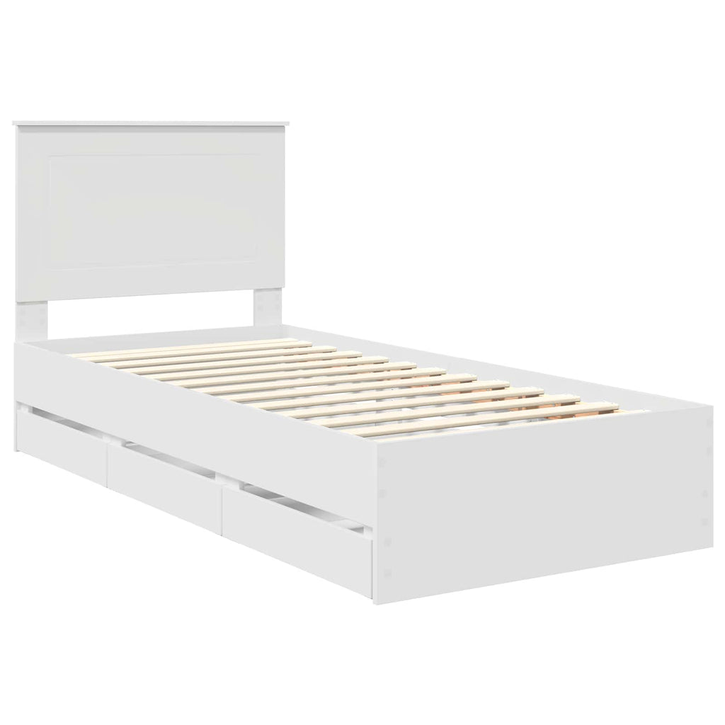 Estructura de cama con cajón 100 x 200 cm Madera Ingenieril