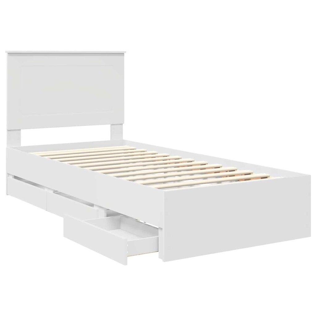 Estructura de cama con cajón 100 x 200 cm Madera Ingenieril