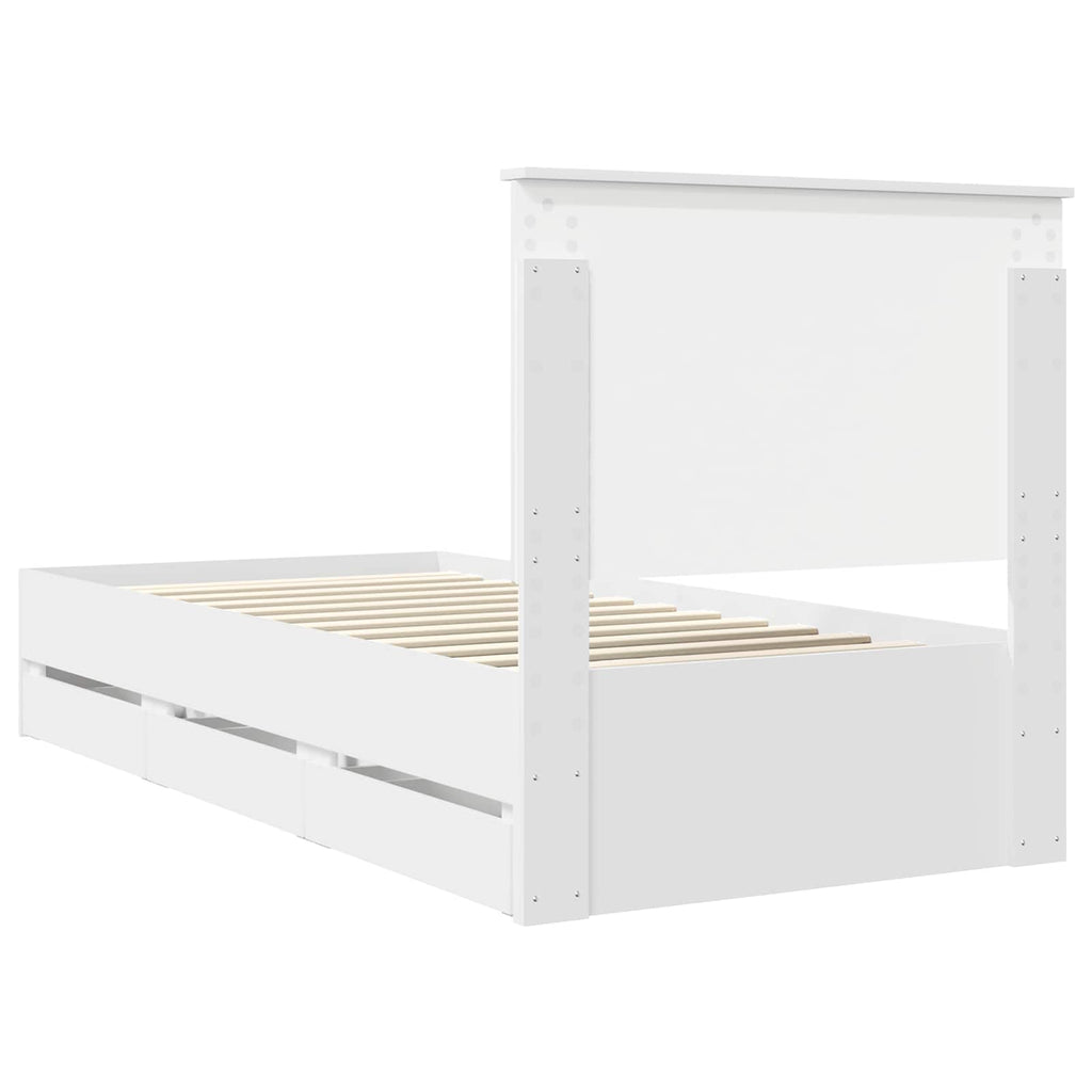 Estructura de cama con cajón 100 x 200 cm Madera Ingenieril