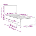 Estructura de cama con cajón 100 x 200 cm Madera Ingenieril
