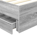 Estructura de cama Gris Sonoma 100 x 200 cm Madera Ingenieril