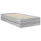 Estructura de cama Gris Sonoma 100 x 200 cm Madera Ingenieril