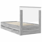 Estructura de cama Gris Sonoma 100 x 200 cm Madera Ingenieril