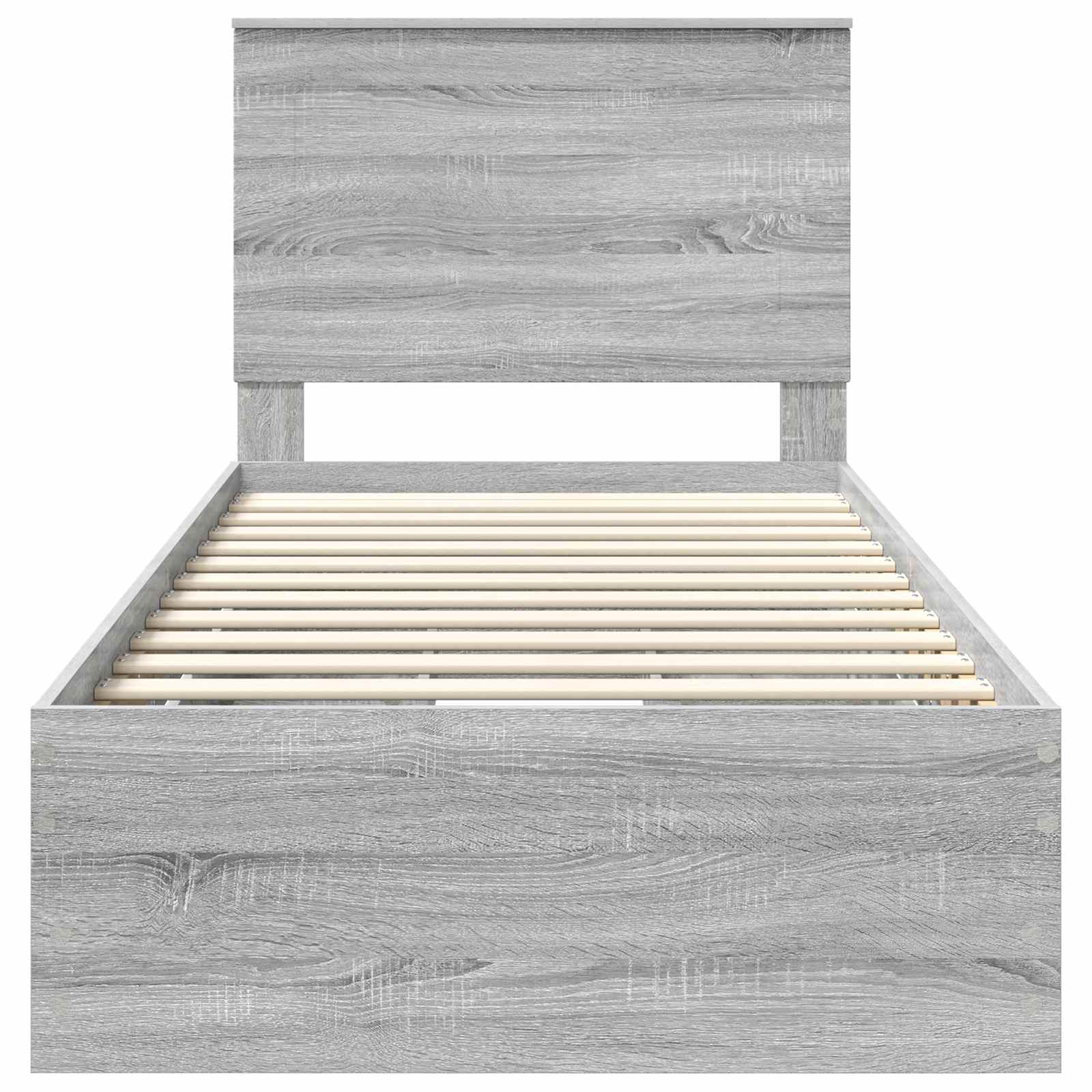 Estructura de cama Gris Sonoma 100 x 200 cm Madera Ingenieril