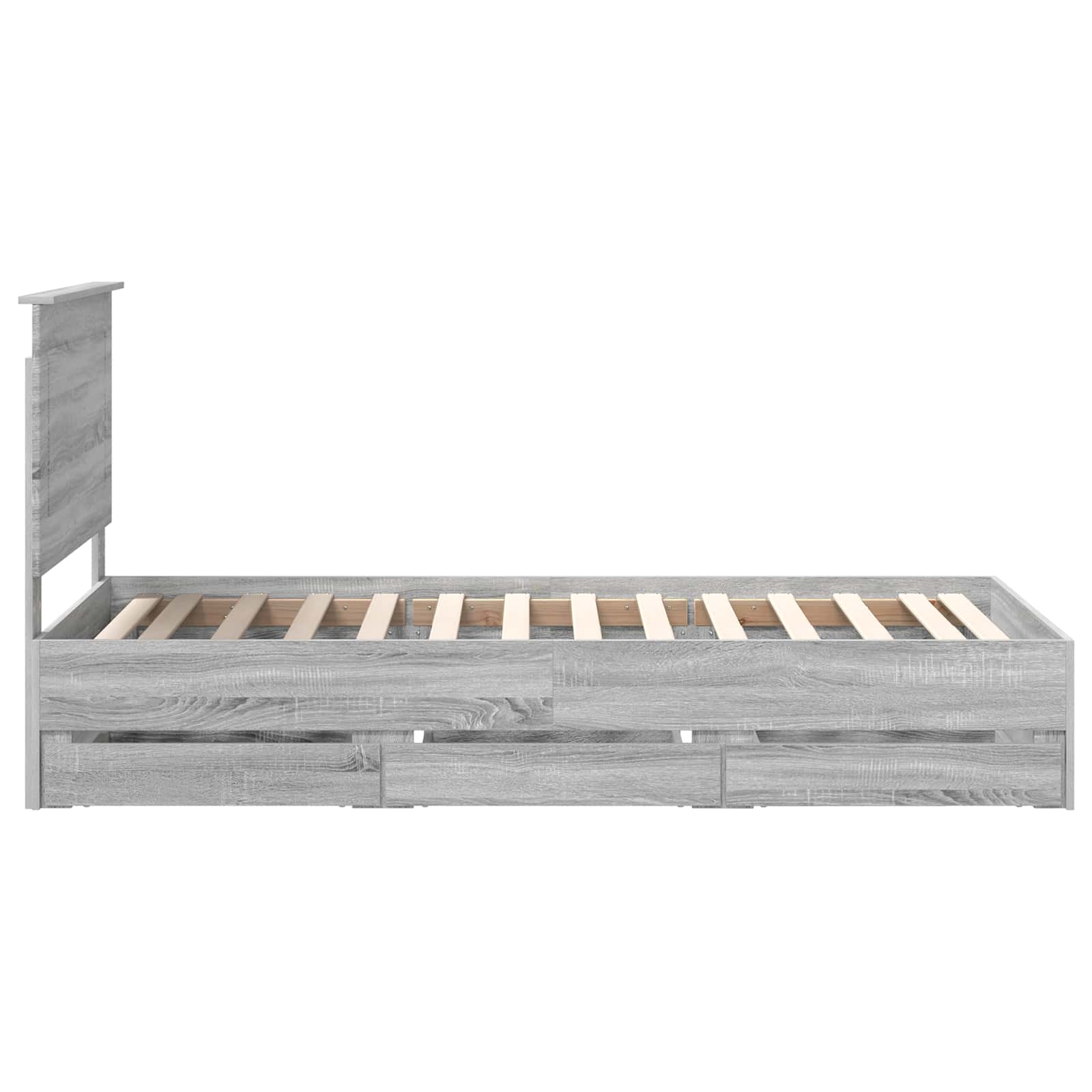 Estructura de cama Gris Sonoma 100 x 200 cm Madera Ingenieril