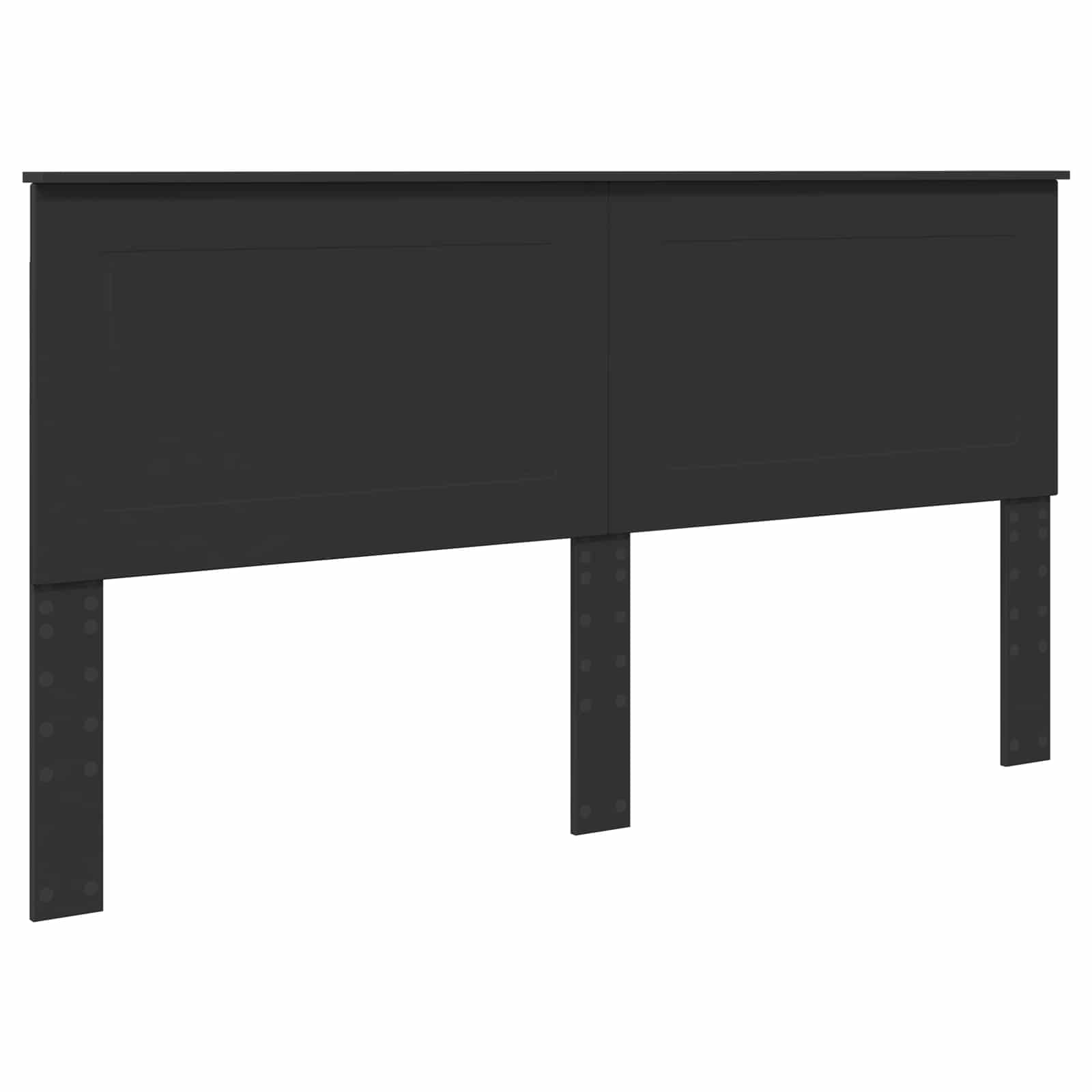 Cama con almacenamiento Negro 200 x 200 cm Madera de ingeniería