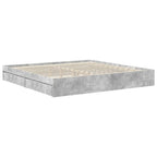 Cama con almacenamiento con cabecera Gris Concreto 200 x 200 cm