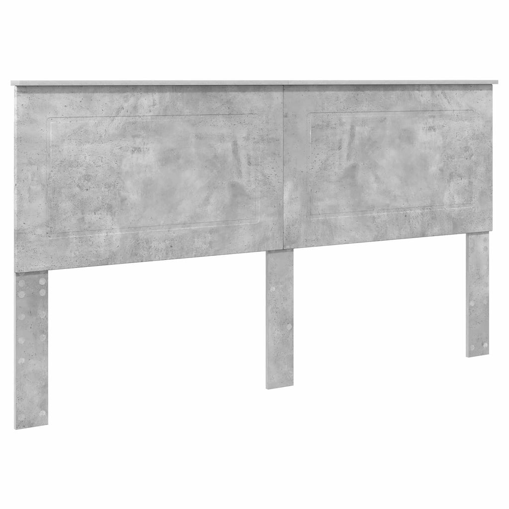 Cama con almacenamiento con cabecera Gris Concreto 200 x 200 cm