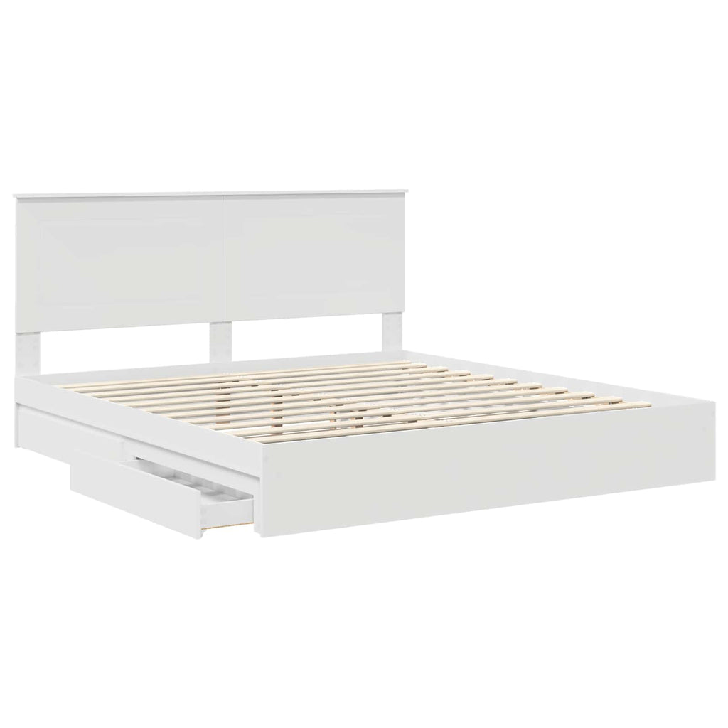 Cama con almacenamiento 180 x 200 cm Madera de ingeniería