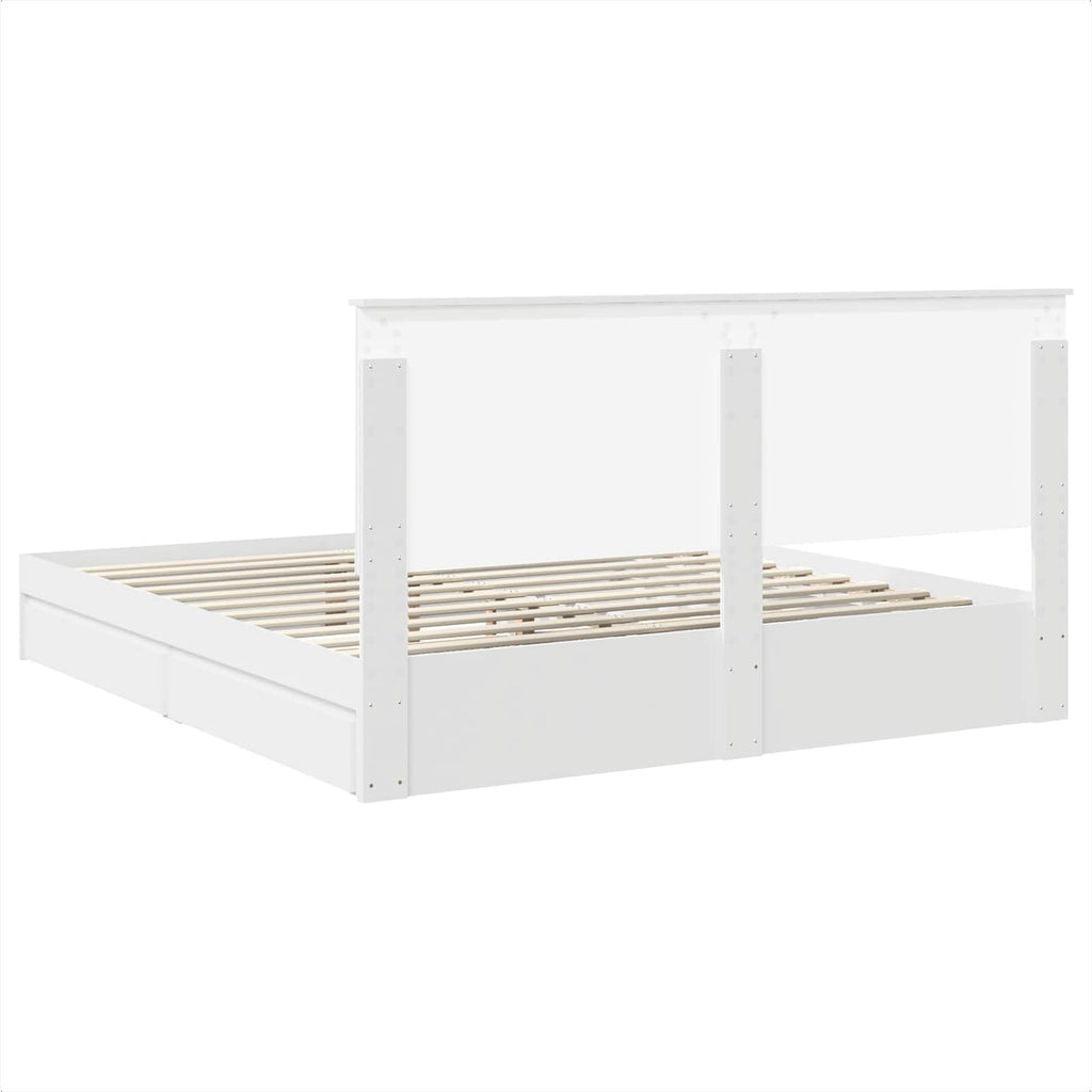 Cama con almacenamiento 180 x 200 cm Madera de ingeniería