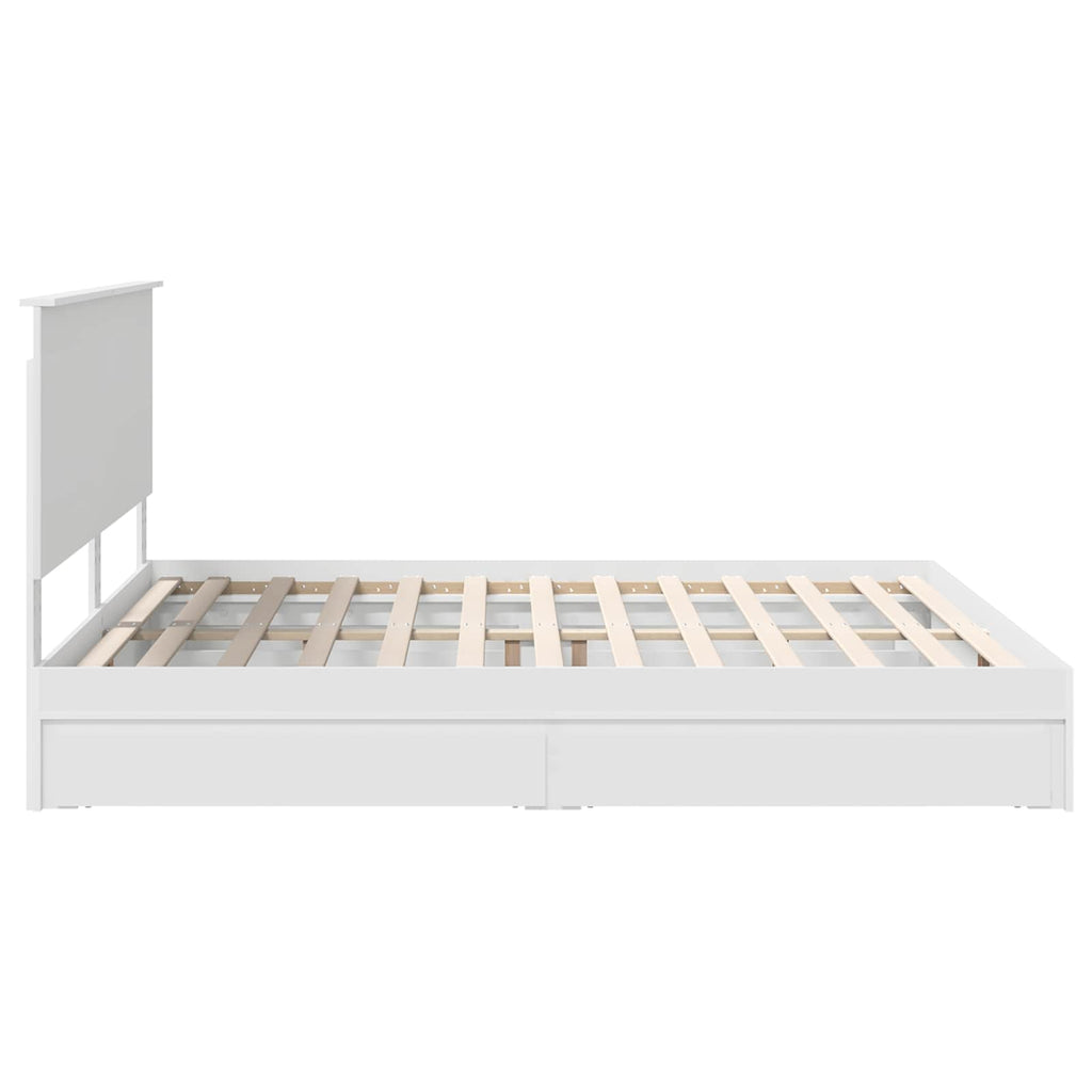 Cama con almacenamiento 180 x 200 cm Madera de ingeniería