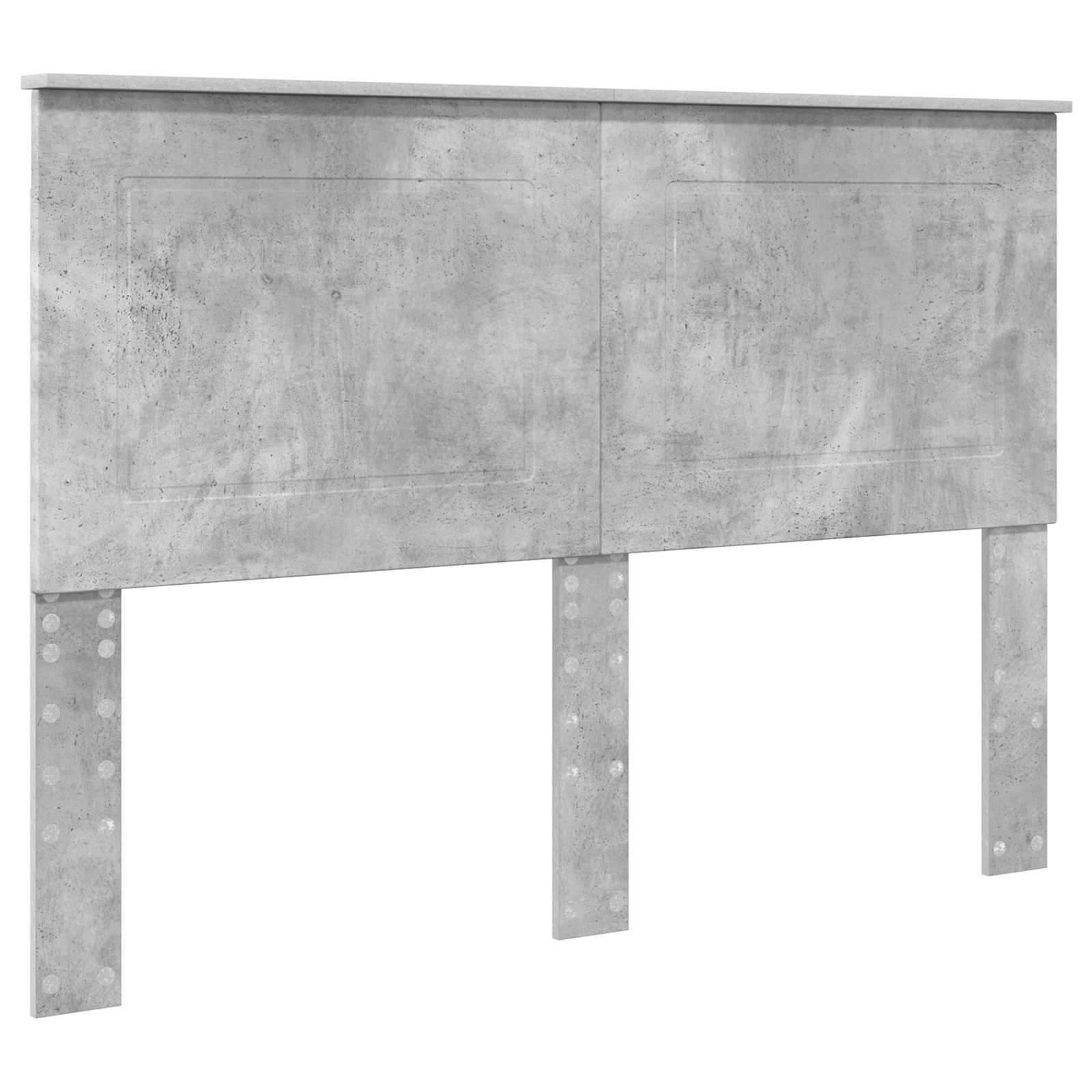 Cama con almacenamiento con cabecera Gris Concreto 150 x 200 cm