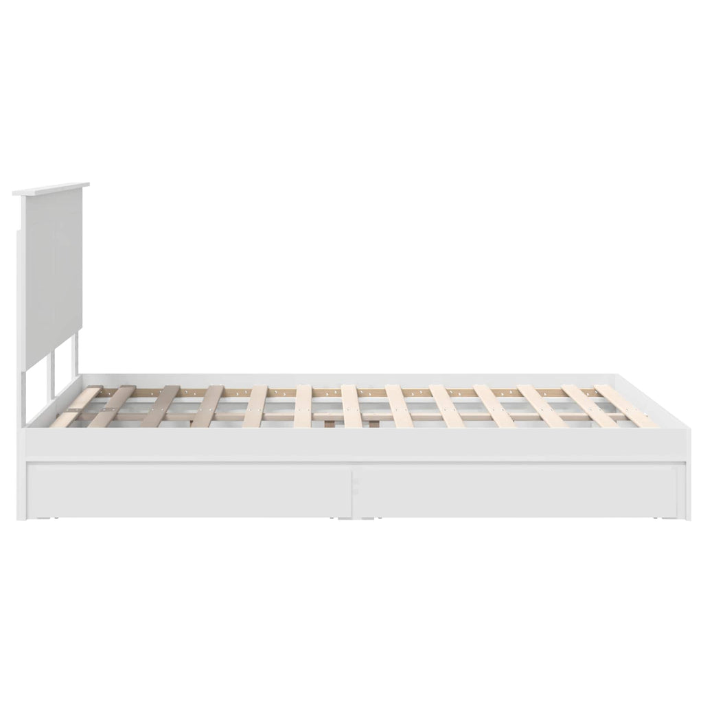 Cama con almacenamiento 140 x 190 cm Madera de ingeniería