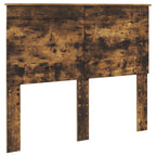 Cama con almacenamiento con cabecera Roble ahumado 135 x 190 cm